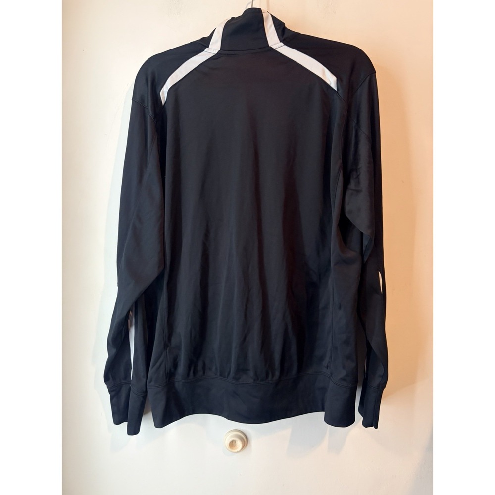 Nike Dri-FIT Track Jacket Black White Full Zip Athletic Soccer Jacket Medium - Picture 4 of 4